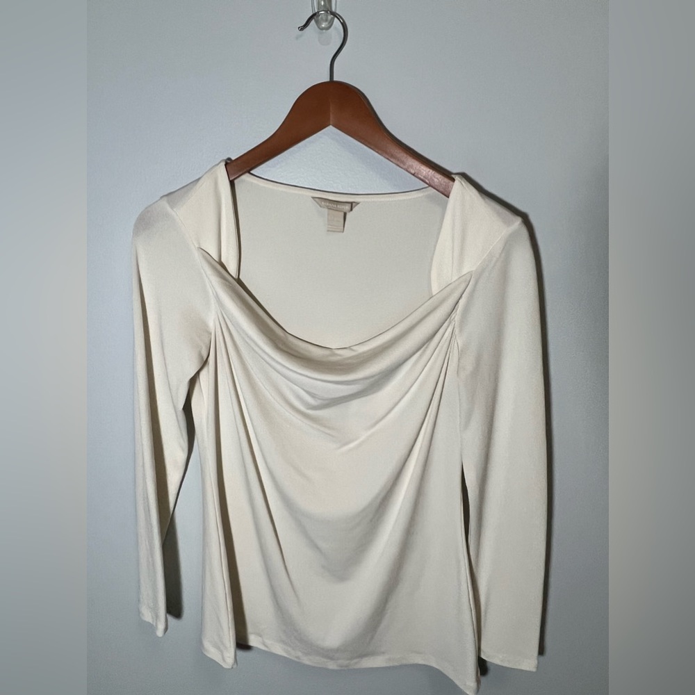 Banana Republic Cream Cowl Neck Top